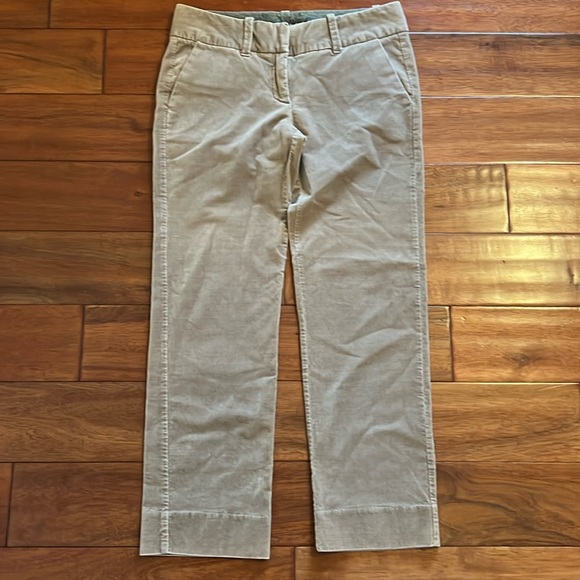 Anthropologie Louie Khaki Straight Leg Velvet Size 8 - Picture 1 of 8
